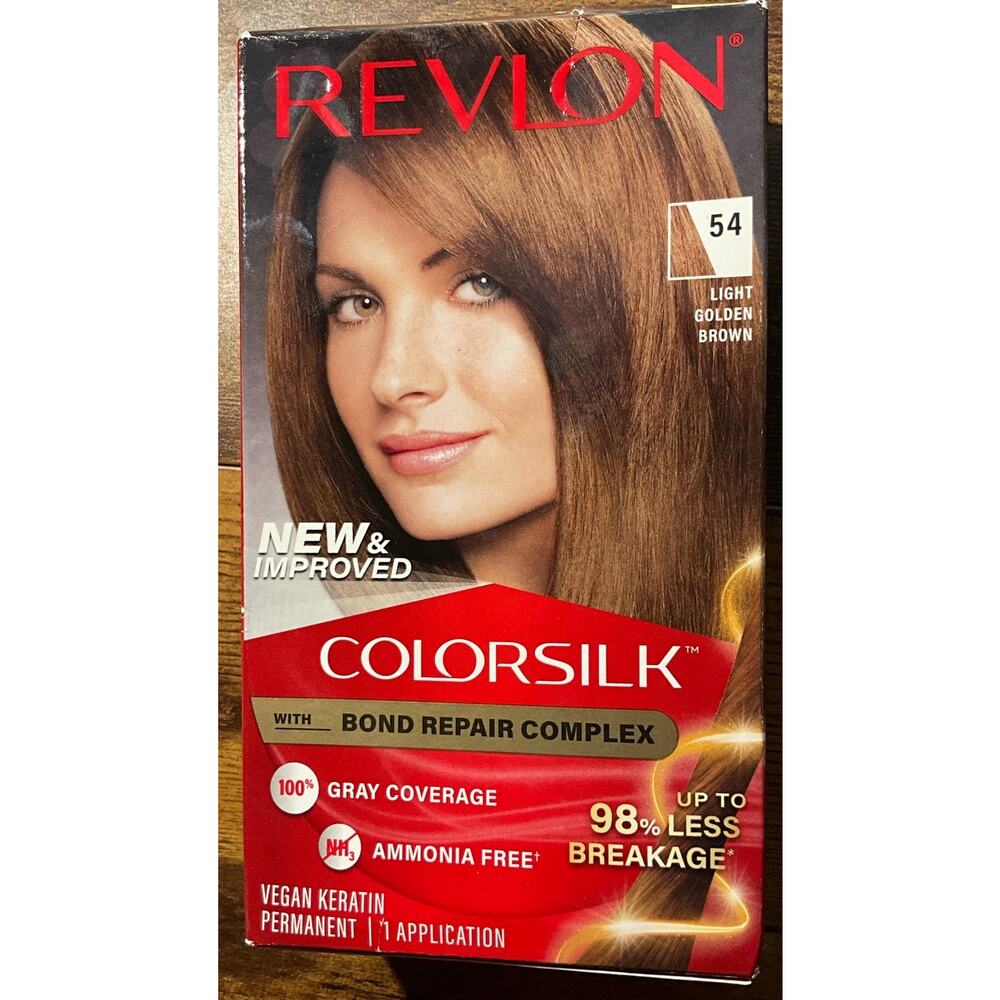Revlon ColorSilk with Bond Repair Light Golden Brown #54 Pack of 1 Sealed